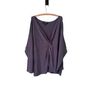 Brittany Humble Women’s 3X Blue Comfy Cozy Twist Sweater 32” PTP 27.5” Length